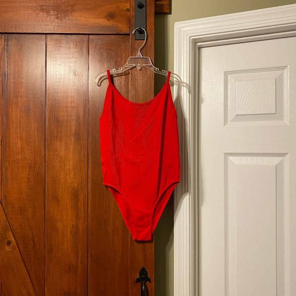 Urban Outfitters Red Seamless Bodysuit